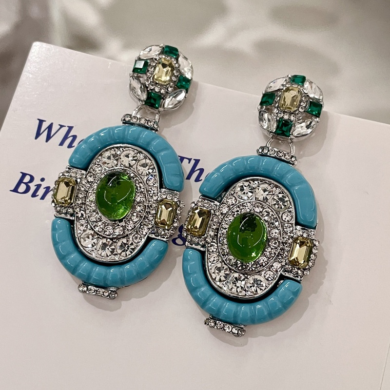 Vintage Fashion Eras - Винтажные серьги-подвески из серебра с бирюзой