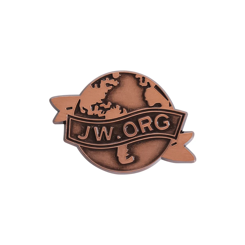 Vintage Fashion Org - Ретро брошь Земля JW.ORG, эмалированные булавки