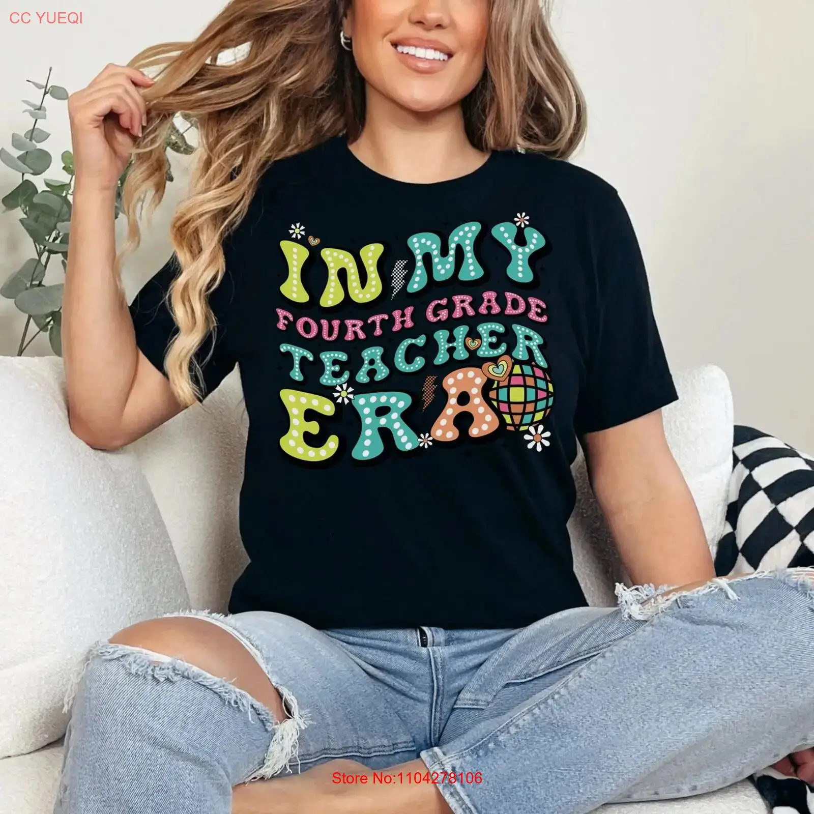 Vintage Fashion Eras - Футболка для учителей четвертого класса In