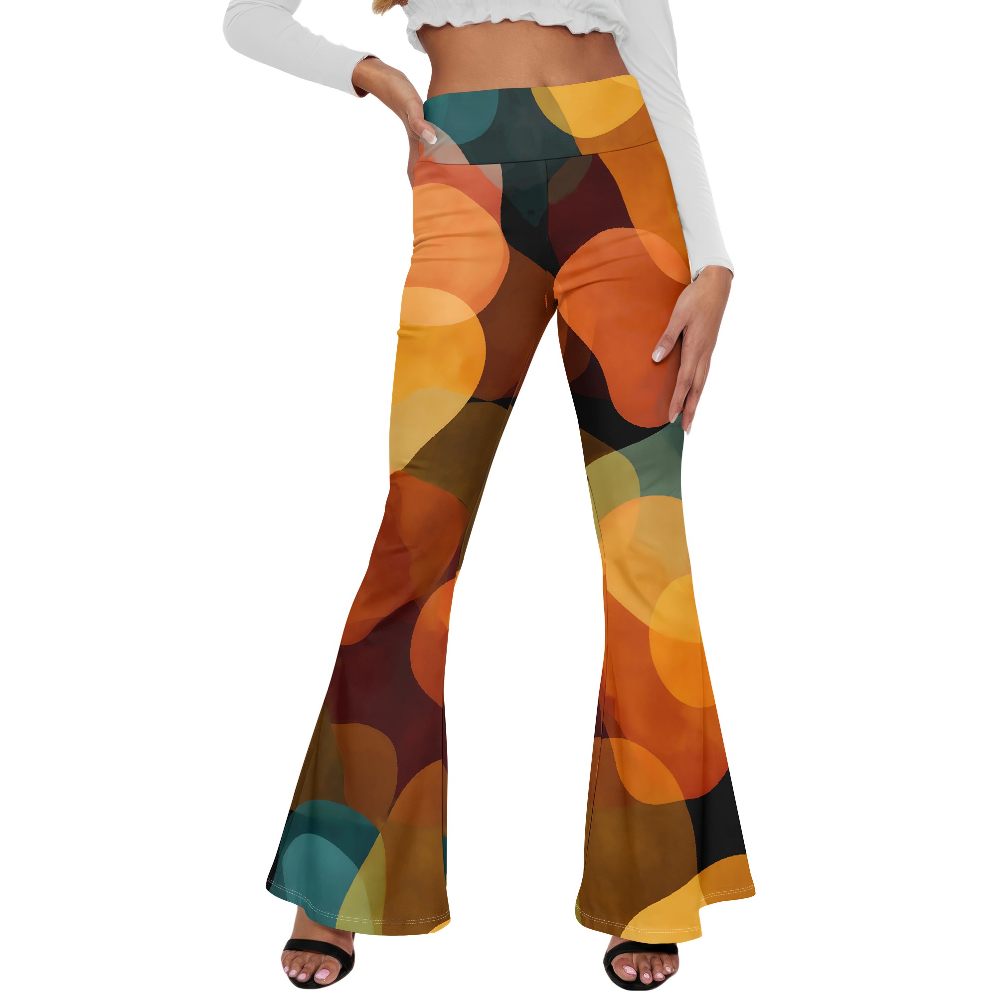 Широкие брюки с ретро-принтом, – обзор и цена Wide Leg Trouser 70S