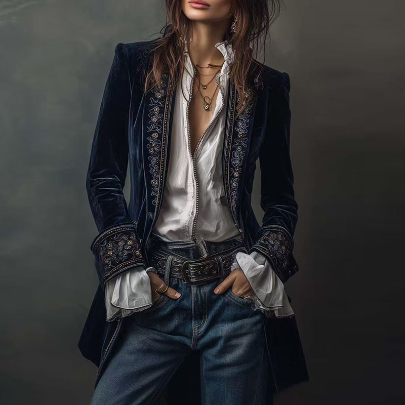 Новые женские зимние пальто и  – обзор и цена Velvet Blazer Vintage