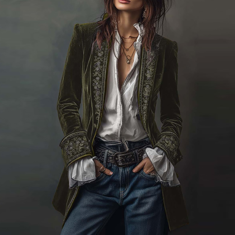 Новые женские зимние пальто и  – обзор и цена Velvet Blazer Vintage