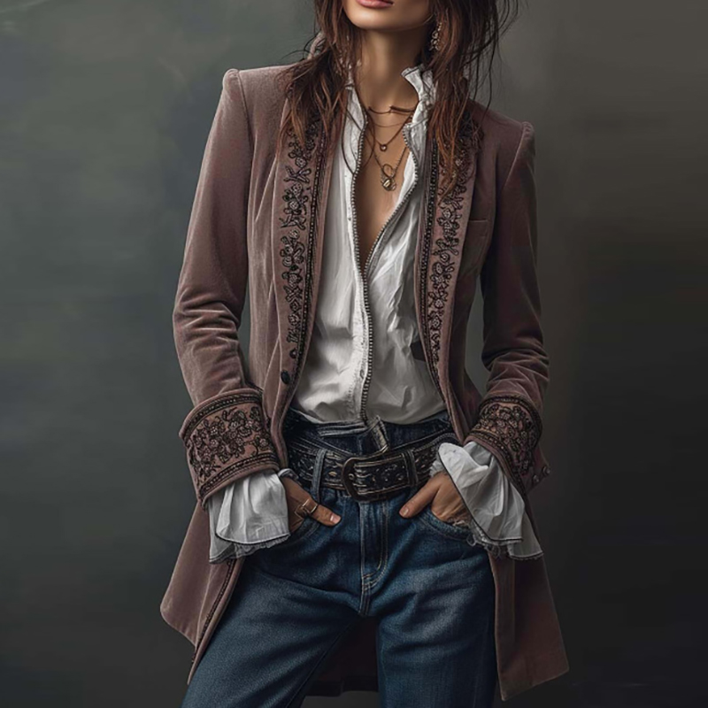 Новые женские зимние пальто и  – обзор и цена Velvet Blazer Vintage