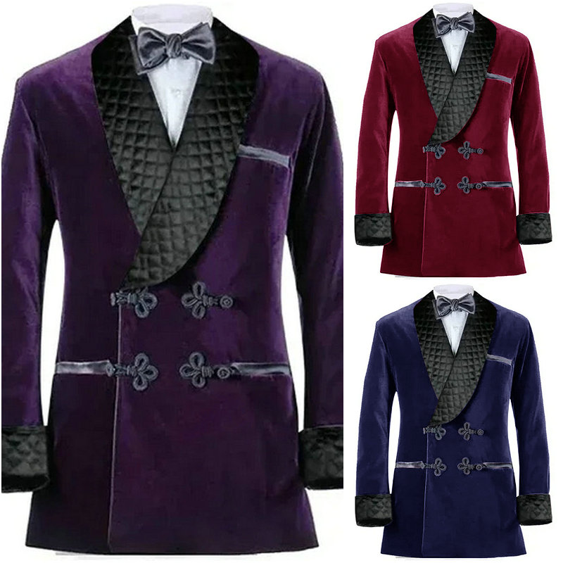 Двубортный фиолетовый бархатны – обзор и цена Velvet Blazer Vintage